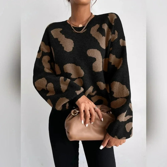 Drop Shoulder Fluffy Knit Sweater - Picture 2 of 7